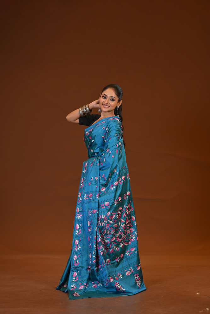 Blended Silk Kantha Saree