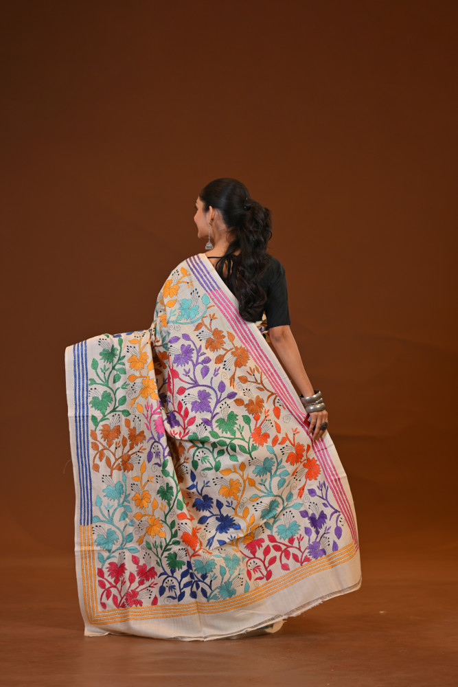 Pure Silk Kantha Saree