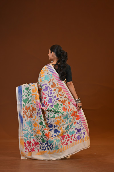 Pure Silk Kantha Saree