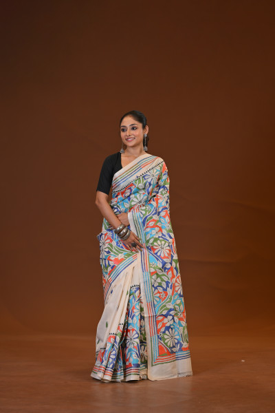 Pure Silk Kantha Saree