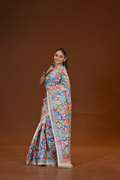 Pure Silk Kantha Saree