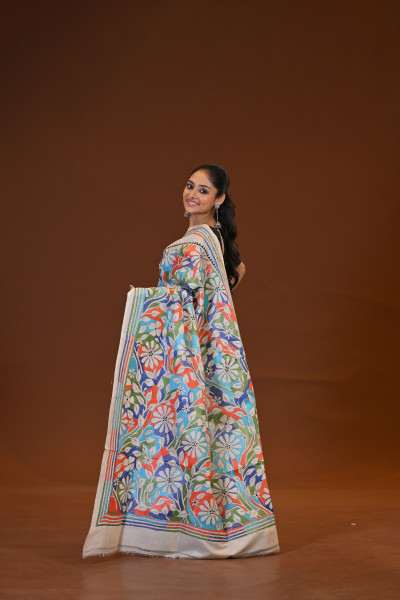 Pure Silk Kantha Saree