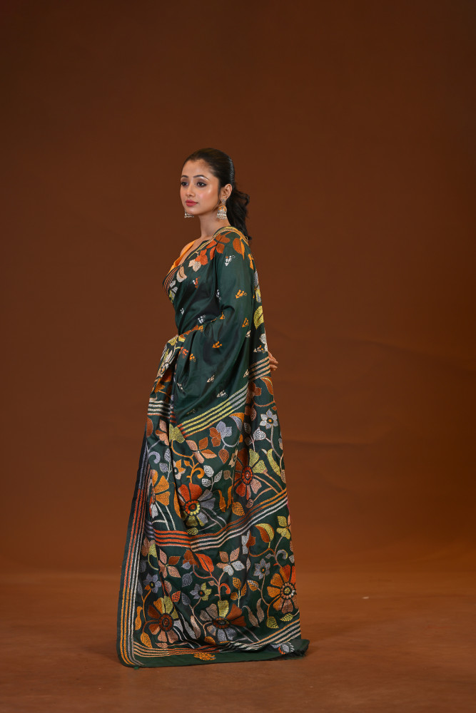 Blended Silk Kantha Saree