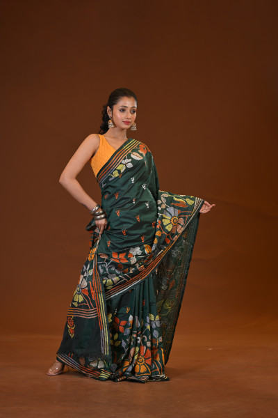 Blended Silk Kantha Saree