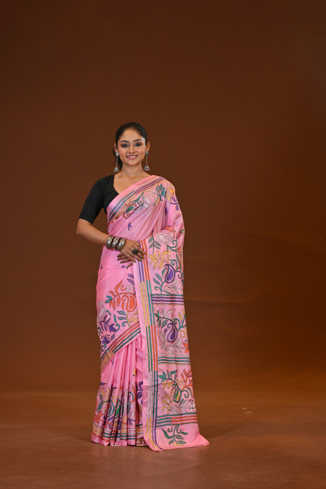 Blended Silk Kantha Saree