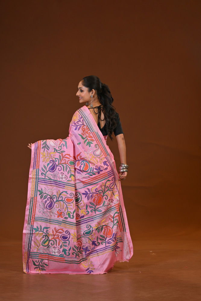 Blended Silk Kantha Saree