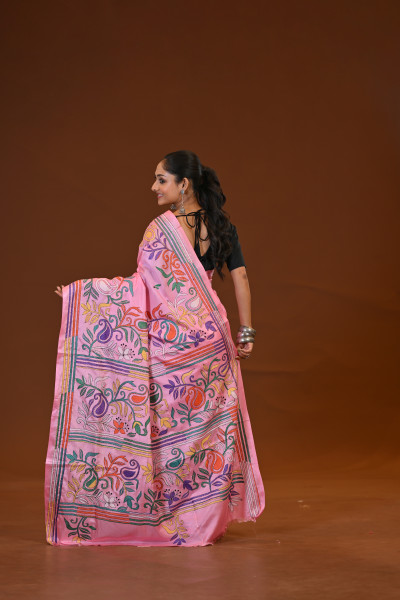 Blended Silk Kantha Saree