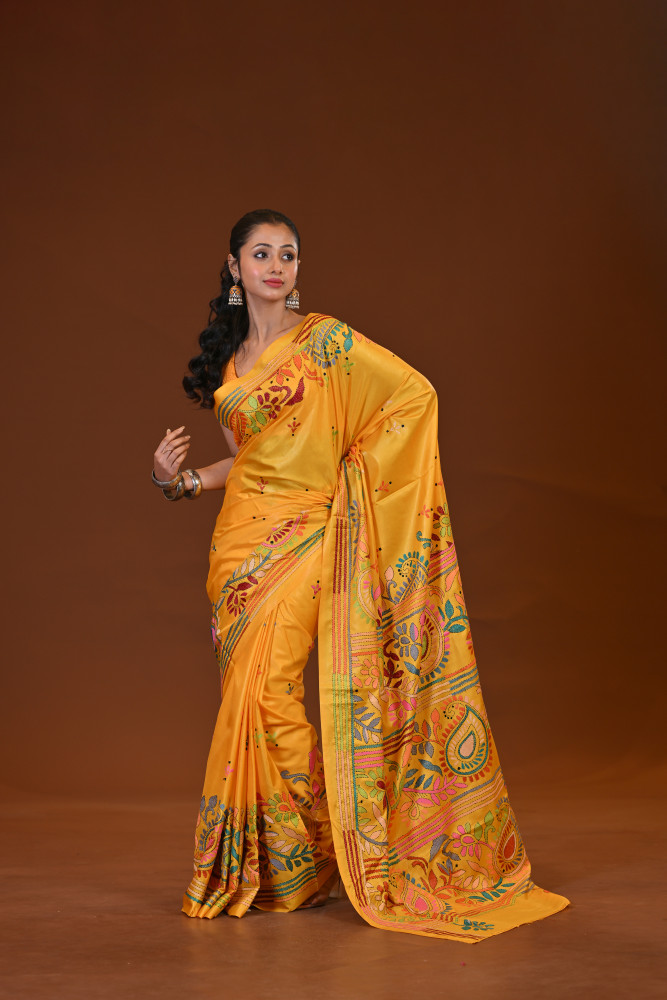 Blended Silk Kantha Saree