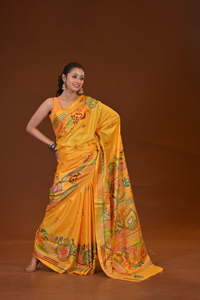 Blended Silk Kantha Saree