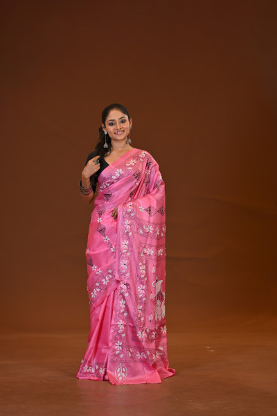Blended Silk Kantha Saree