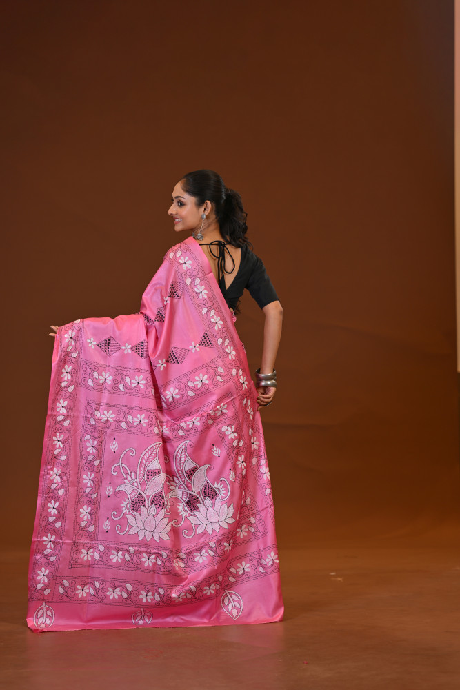 Blended Silk Kantha Saree