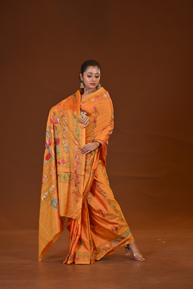 Blended Silk Kantha Saree