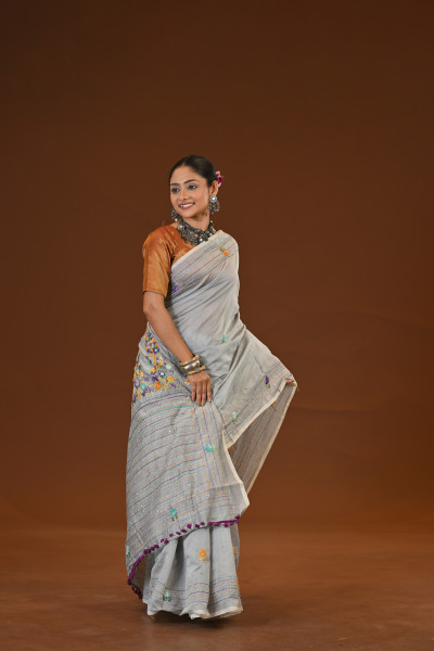 Bulian Stitch Saree