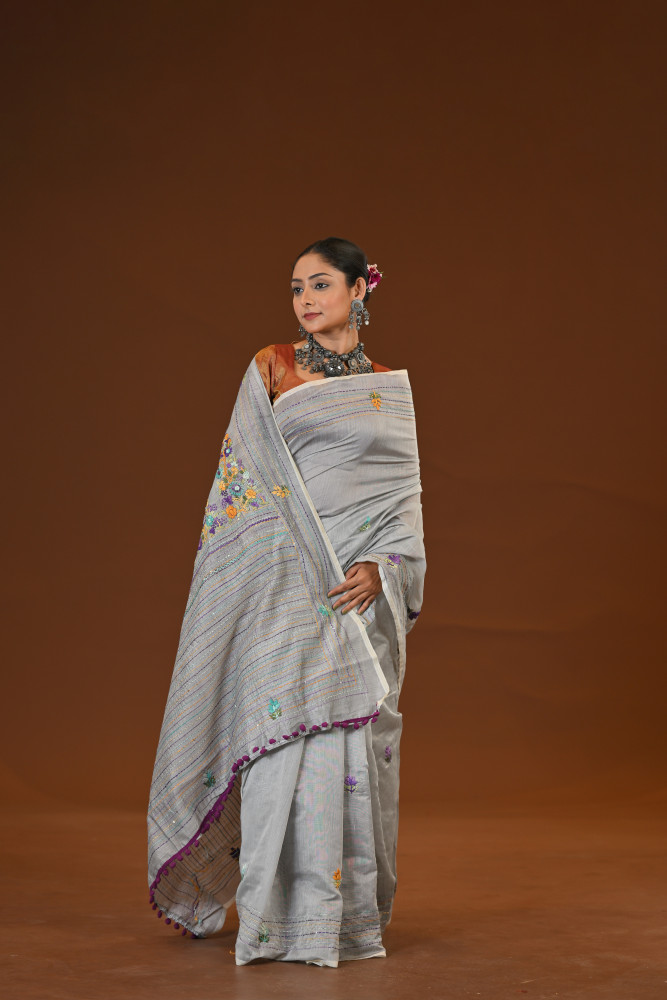 Bulian Stitch Saree