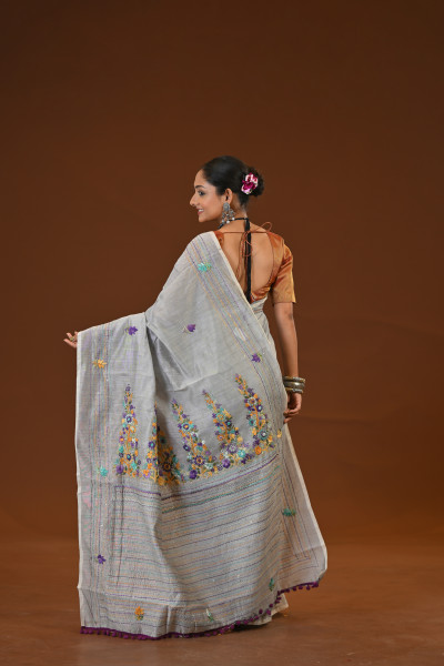 Bulian Stitch Saree