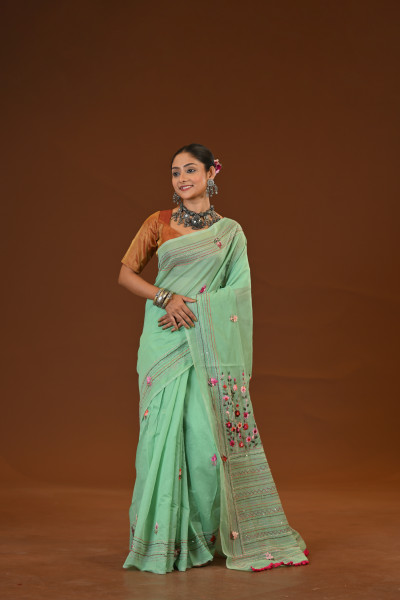 Bulian Stitch Saree