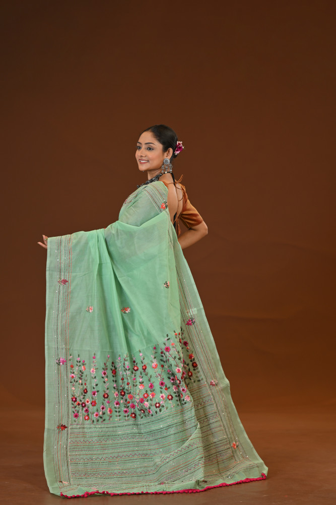 Bulian Stitch Saree