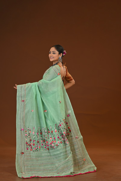 Bulian Stitch Saree