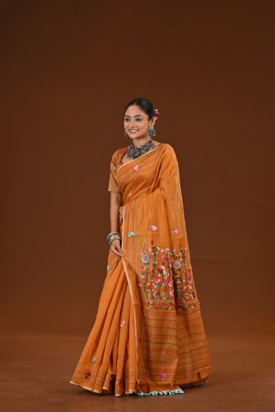 Bulian Stitch Saree