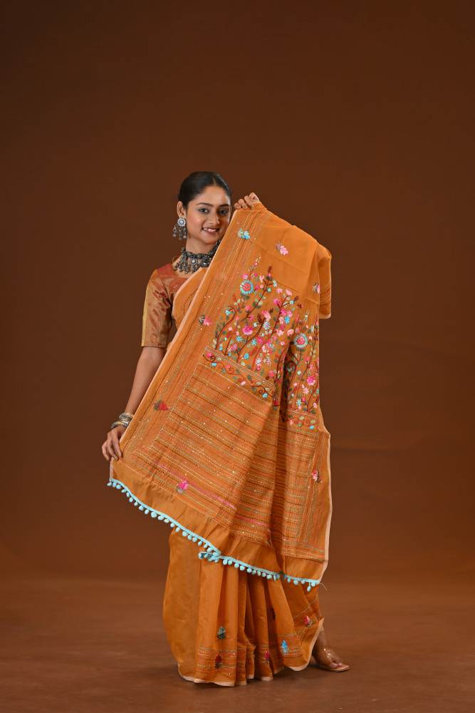 Bulian Stitch Saree