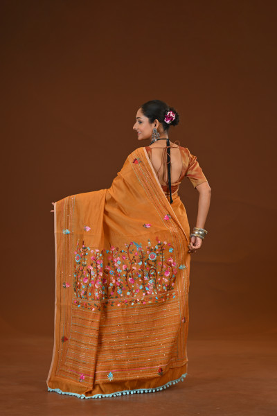 Bulian Stitch Saree