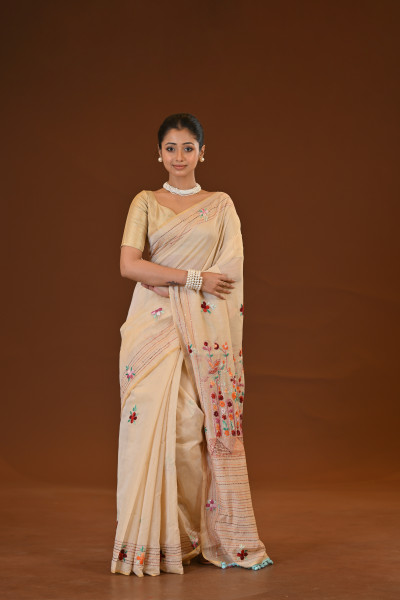 Bulian Stitch Saree
