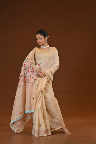 Bulian Stitch Saree