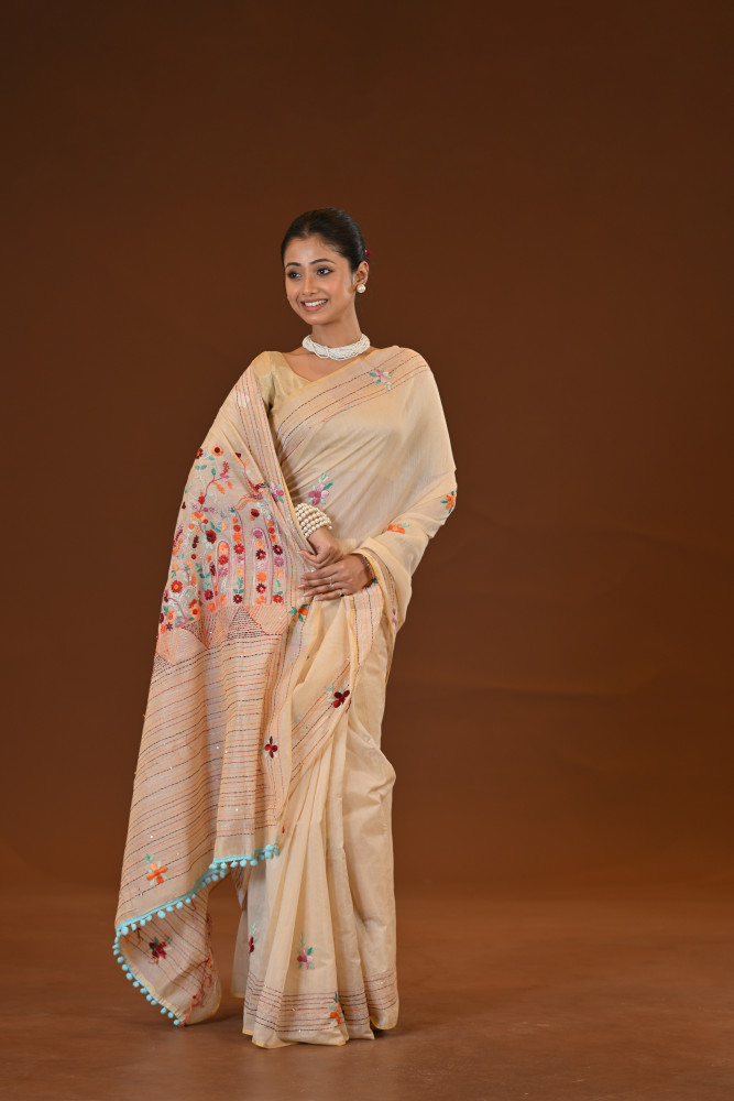 Bulian Stitch Saree