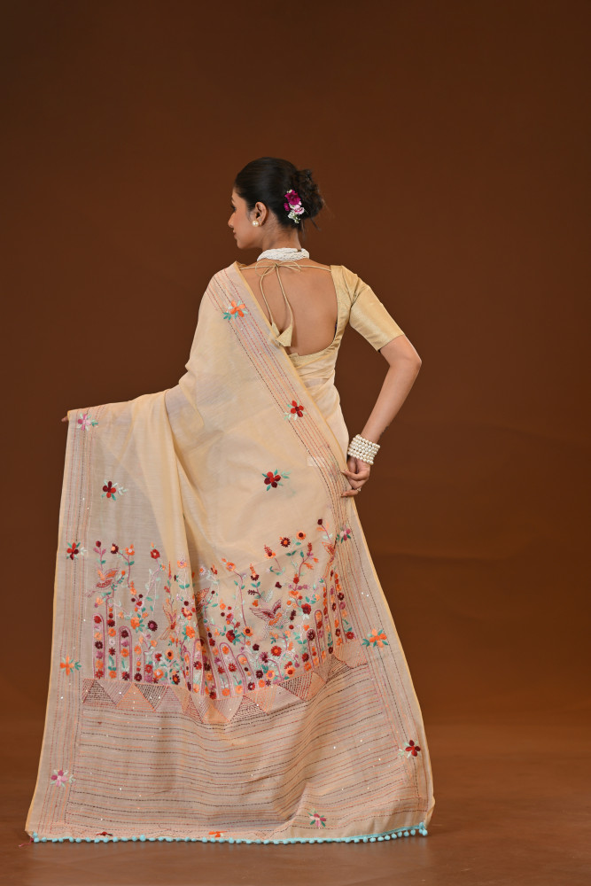 Bulian Stitch Saree