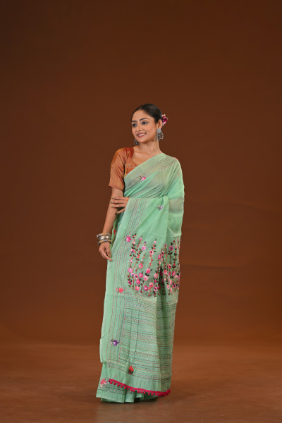 Bulian Stitch Saree