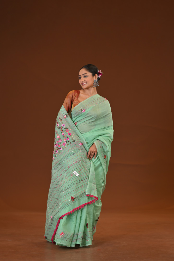 Bulian Stitch Saree