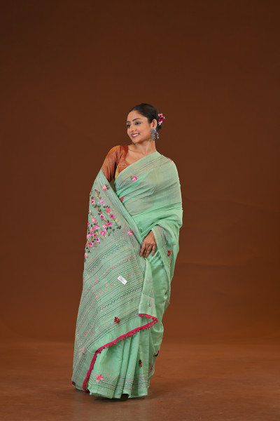 Bulian Stitch Saree