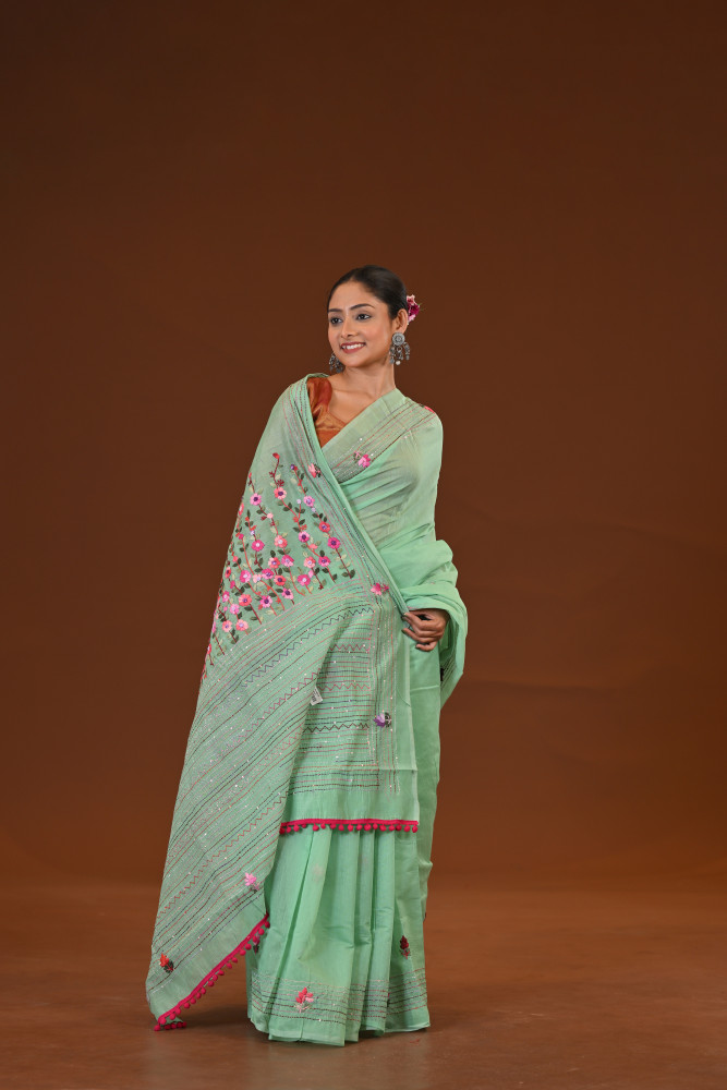 Bulian Stitch Saree