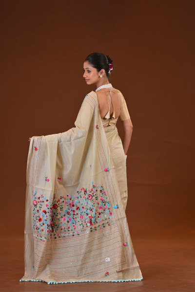 Bulian Stitch Saree