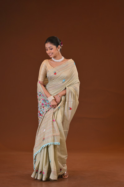 Bulian Stitch Saree