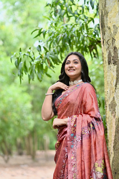 JAYA BLENDED SILK KANTHA SAREE