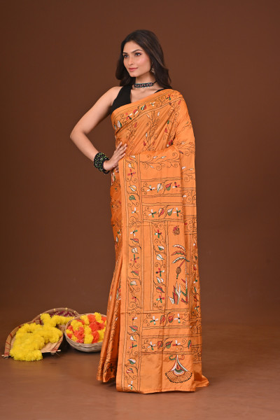 AGNIKA BLENDED SILK KANTHA SAREE