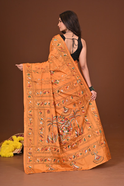AGNIKA BLENDED SILK KANTHA SAREE