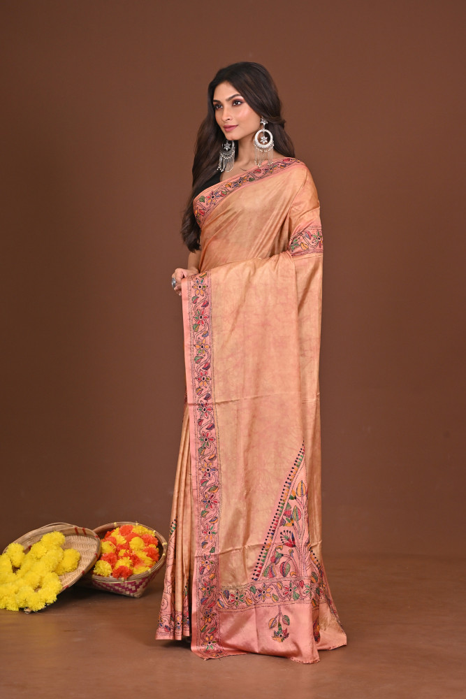 LAKSHMI BLENDED SILK KANTHA SAREE
