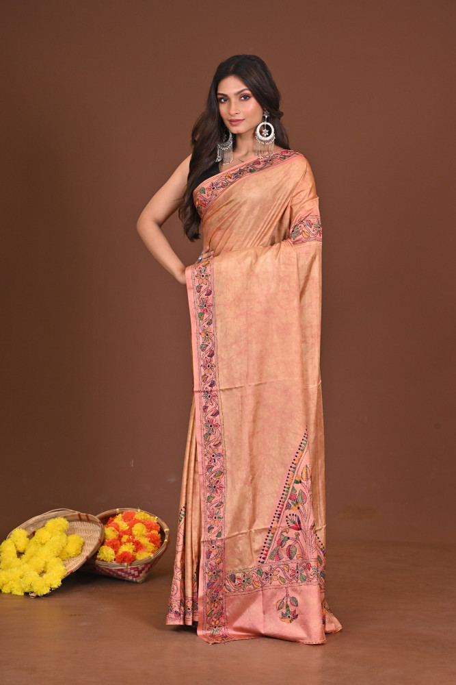 LAKSHMI BLENDED SILK KANTHA SAREE