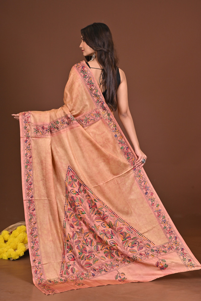 LAKSHMI BLENDED SILK KANTHA SAREE
