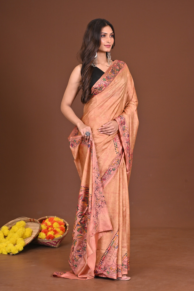 LAKSHMI BLENDED SILK KANTHA SAREE