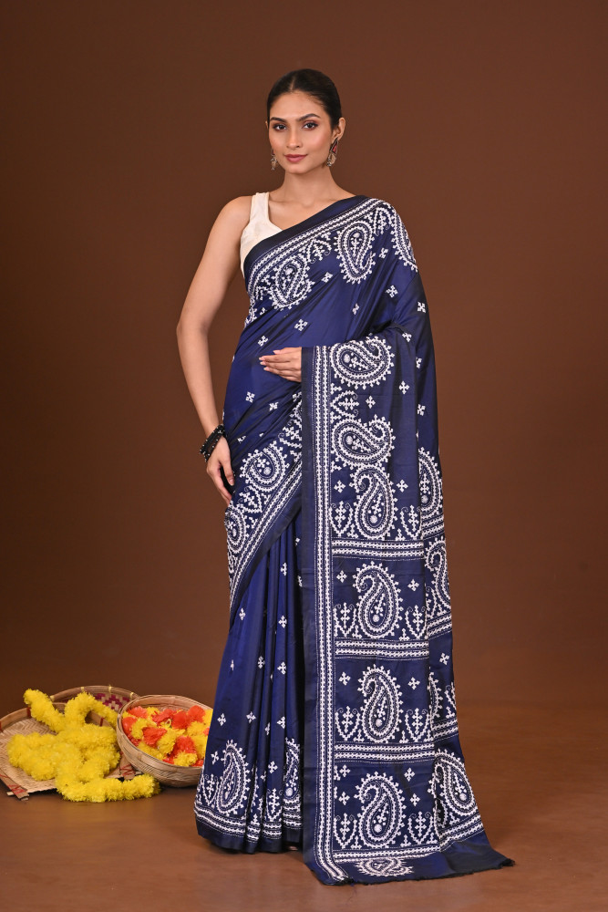 AMRITA BLENDED SILK KANTHA SAREE