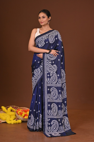 AMRITA BLENDED SILK KANTHA SAREE