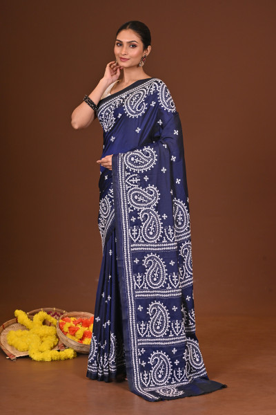 AMRITA BLENDED SILK KANTHA SAREE