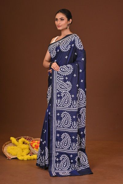 AMRITA BLENDED SILK KANTHA SAREE