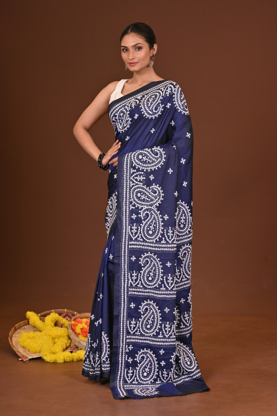 AMRITA BLENDED SILK KANTHA SAREE