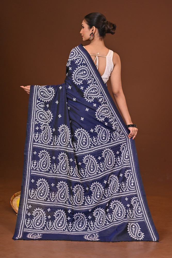 AMRITA BLENDED SILK KANTHA SAREE