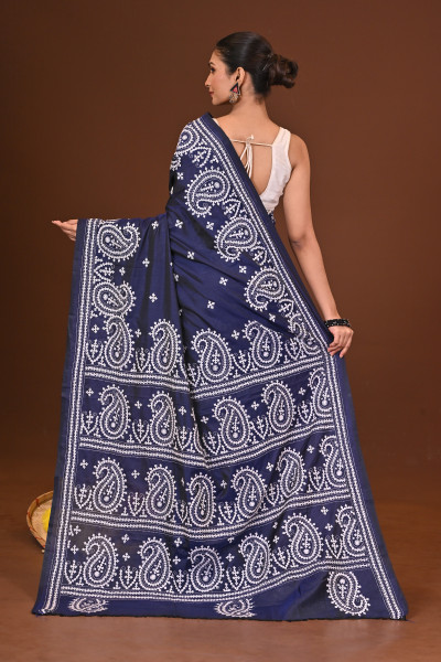 AMRITA BLENDED SILK KANTHA SAREE