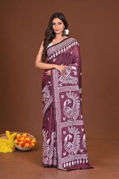 AMRITAAMBAR BLENDED SILK KANTHA SAREE